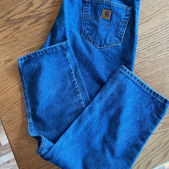Mens Carhartt denim jeans medium blue unlined. Carhartt Traditional Fit. - Picture 4 of 4